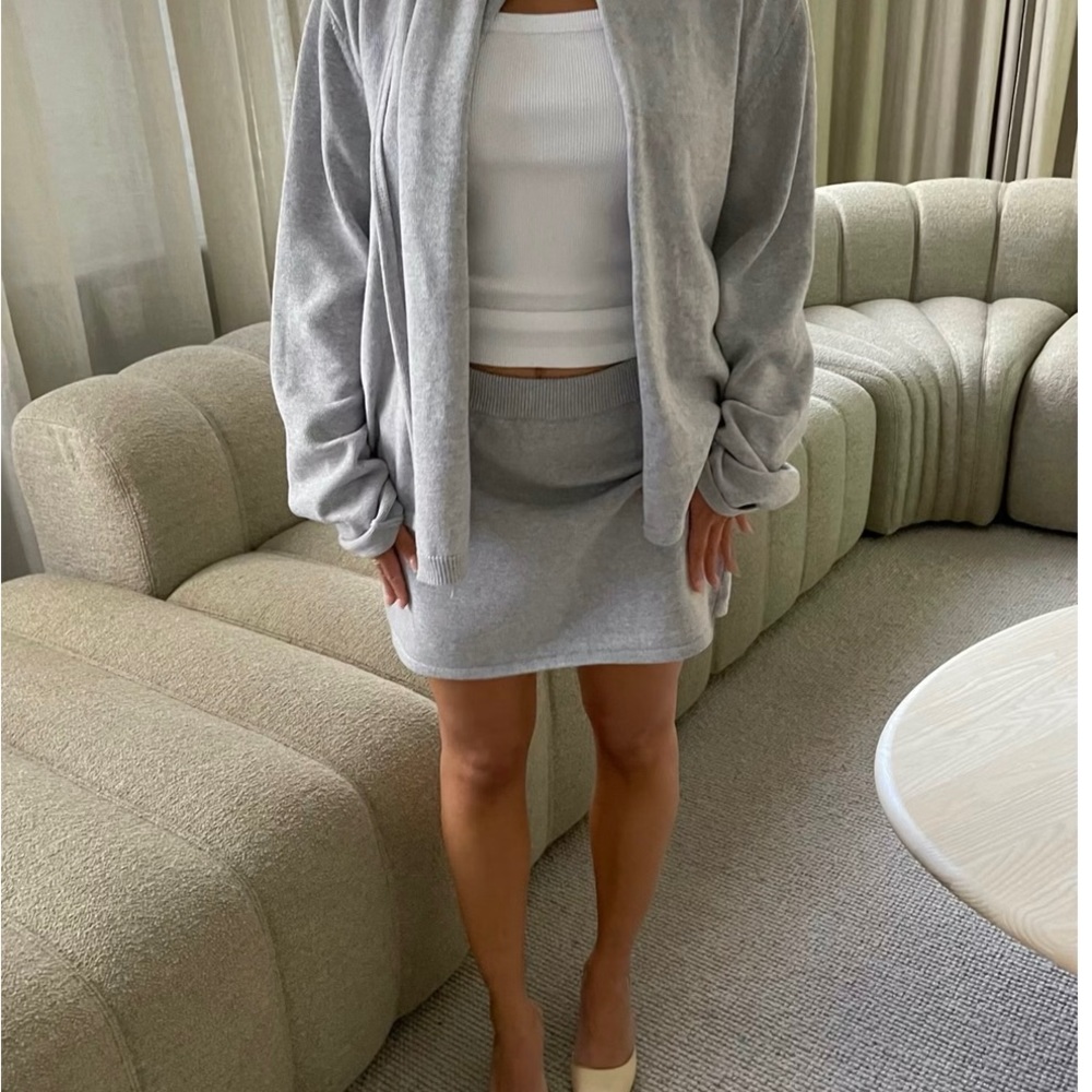 DJERF AVE - Knitted Mini Skirt - Grey